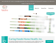 Tablet Screenshot of caringhandshhc.com